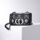 Dior Caro Calfskin, Black, Deep Silver Hardware, Small (20x12x7cm)