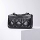 Dior Caro Calfskin, Black, Deep Silver Hardware, Small (20x12x7cm)