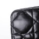 Dior Caro Calfskin, Black, Deep Silver Hardware, Small (20x12x7cm)