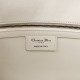 Dior Caro Calfskin, White, Deep Silver Hardware, Large (28x17x9cm)