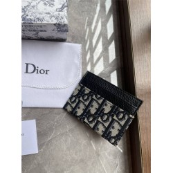 Dior Card Holder, Classic Blue Oblique, Size: 12.5x8.5cm