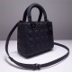 Lady Dior So Black Medium 24, Three Blocks, Calfskin Ultra-matte, Size: 24cm