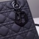 Lady Dior So Black Medium 24, Three Blocks, Calfskin Ultra-matte, Size: 24cm