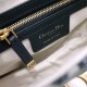 Dior Saddle Bag, Classic Blue Oblique, Gold Hardware, Medium (25.5x20x6.5cm)