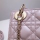 Lady Dior Mini 17cm, Three Blocks, Lambskin, Pink