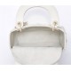 Lady Dior Mini 17cm, Three Blocks, Lambskin, Milk White, Champagne Gold Hardware