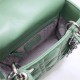 Lady Dior Mini 17cm, Three Blocks, Lambskin, Green, Silver Hardware