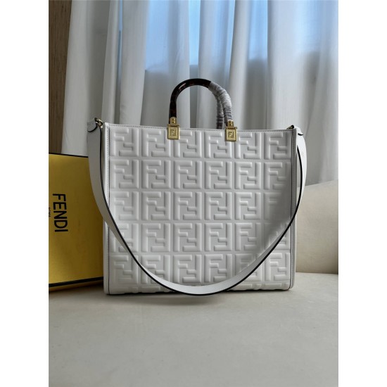 Fendi Sunshine Tote Large 35 Gray 35x31x17cm