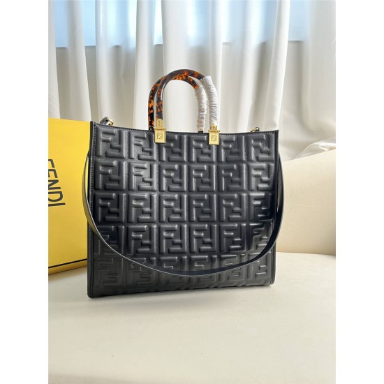 Fendi Sunshine Tote Large 35 Black 35x31x17cm