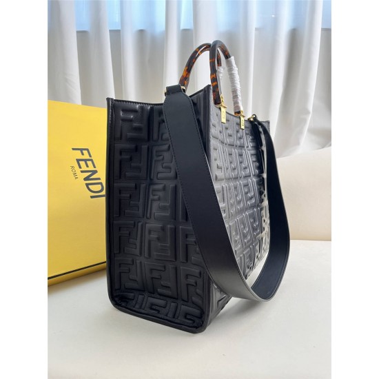 Fendi Sunshine Tote Large 35 Black 35x31x17cm