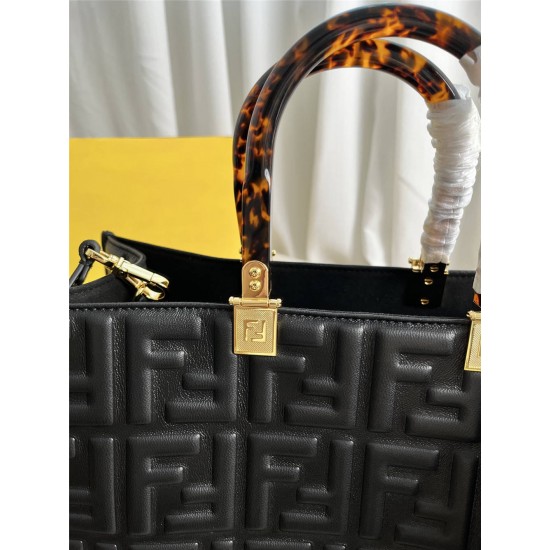 Fendi Sunshine Tote Large 35 Black 35x31x17cm