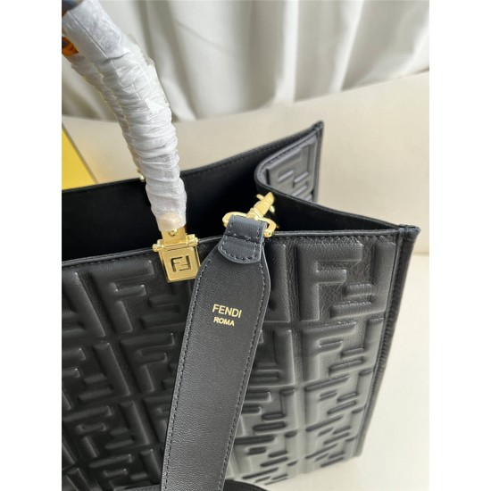 Fendi Sunshine Tote Large 35 Black 35x31x17cm