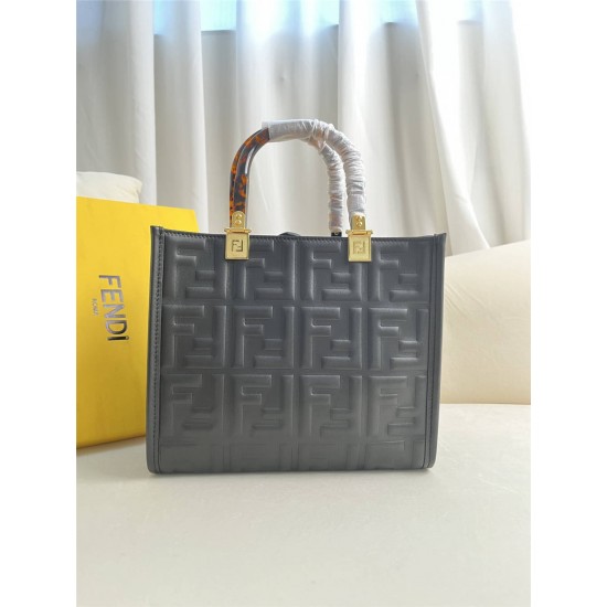 Fendi Sunshine Tote Small 22.5 Gray 22.5x22.5x12cm