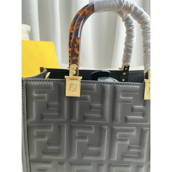 Fendi Sunshine Tote Small 22.5 Gray 22.5x22.5x12cm