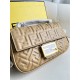 Fendi Baguette Medium 24 Chain Light Brown All Leather Gold Buckle 24x14.5x7cm 7001