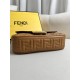 Fendi Baguette Medium 24 Chain Dark Brown All Leather Gold Buckle 24x14.5x7cm 7001