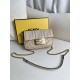 Fendi Baguette Mini 19 Chain Apricot All Leather Gold Buckle 19x11.5x4cm