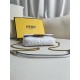 Fendi Baguette Mini 19 Chain White All Leather Gold Buckle 19x11.5x4cm