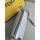 Fendi First 25 All Leather Embossed White 25x18x9cm