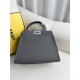 Fendi Peekaboo Small 23 Dark Gray Silver Hardware 23x18x12cm 8BN266