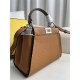 Fendi Peekaboo Small 23 Brown Silver Hardware 23x18x12cm 8BN266