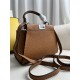 Fendi Peekaboo Small 23 Brown Silver Hardware 23x18x12cm 8BN266