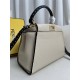 Fendi Peekaboo Small 23 Light Gray Gold Hardware 23x18x12cm 8BN266