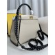 Fendi Peekaboo Small 23 Light Gray Gold Hardware 23x18x12cm 8BN266