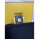 Fendi Baguette Medium 26 Black Canvas Gold Buckle 26x13x6cm