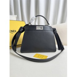 Fendi Peekaboo I See You Small 27 Black Silver Clasp 27x20x11cm