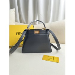 Fendi Peekaboo I See You Mini 20 Black Gold Clasp 20x15.5x11cm