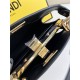 Fendi Peekaboo I See You Mini 20 Black Gold Clasp 20x15.5x11cm