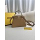 Fendi Peekaboo I See You Mini 20 Brown Gold Clasp 20x15.5x11cm