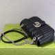 Gucci GG Marmont Geometric Medium, 26, Black, Silver Hardware, Size: 26x15x7cm, Model: 443497