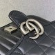 Gucci GG Marmont Geometric Medium, 26, Black, Silver Hardware, Size: 26x15x7cm, Model: 443497