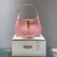 Gucci Jackie 1961, Full Leather, Imported Italian Leather, Small 27.5cm, Pink, Gold Hardware, Size: 27.5x19x4cm, Model: 636706