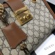 Gucci PadLock, Brown Monogram, Model: 498156, Size: 26x18x10cm