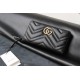 Gucci GG Marmont Wallet, Zipper Closure, Long, Black, Gold Hardware, Size: 19x9x3cm, Model: 443436