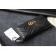 Gucci GG Marmont Wallet, Zipper Closure, Long, Black, Gold Hardware, Size: 19x9x3cm, Model: 443436