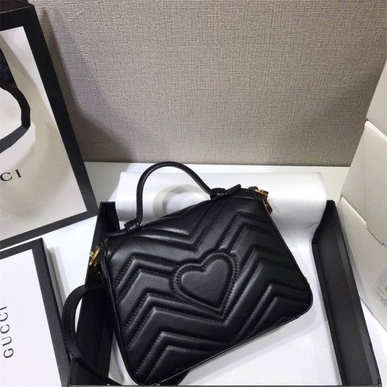 Gucci GG Marmont Mini, 21, Black, Model: 547260, Size: 21x15x8cm