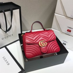 Gucci GG Marmont Mini, 26.5, Red, Model: 498110, Size: 26.5x20x9cm