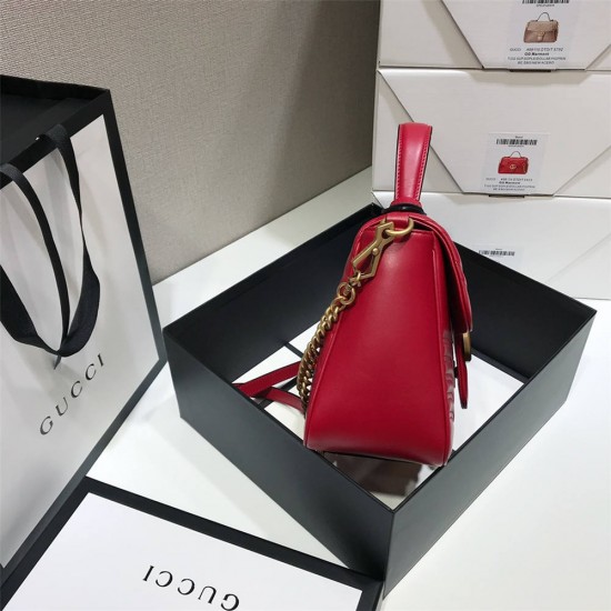 Gucci GG Marmont Mini, 26.5, Red, Model: 498110, Size: 26.5x20x9cm