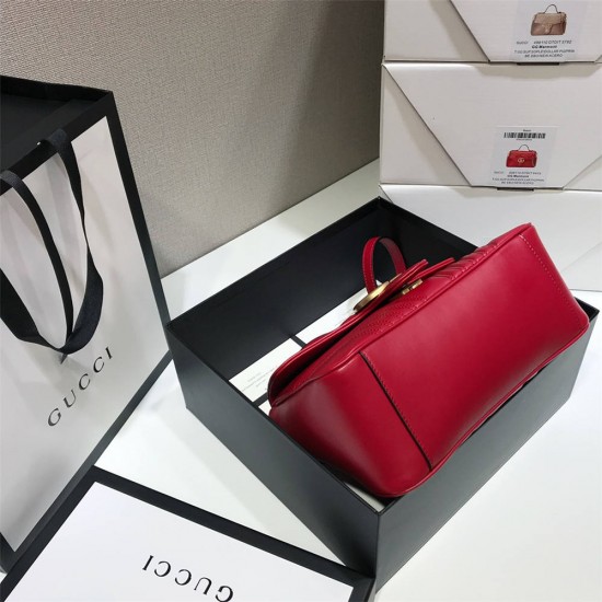 Gucci GG Marmont Mini, 26.5, Red, Model: 498110, Size: 26.5x20x9cm