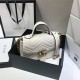 Gucci GG Marmont Mini, 26.5, White, Model: 498110, Size: 26.5x20x9cm