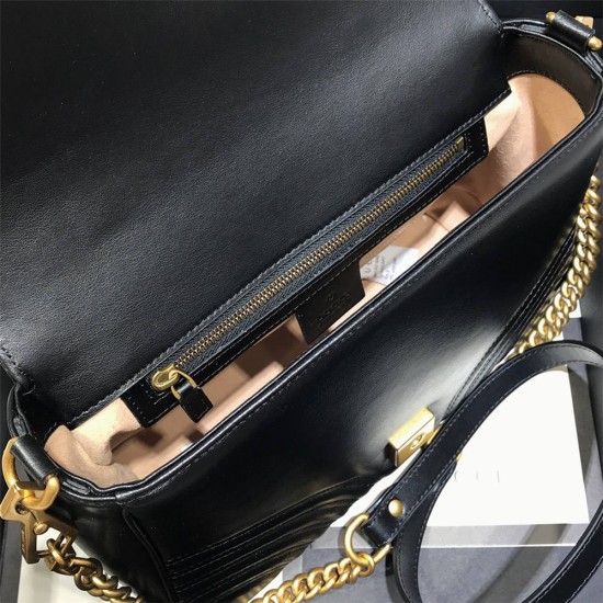 Gucci GG Marmont Mini, 26.5, Black, Model: 498110, Size: 26.5x20x9cm