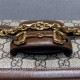 Gucci Horsebit 1955, Baguette, Monogram, Gold, Model: 735178, Size: 24x12x6cm