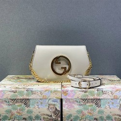 Gucci Blondie, Full Leather, White, Large, Model: 699268, Size: 28x16x4cm