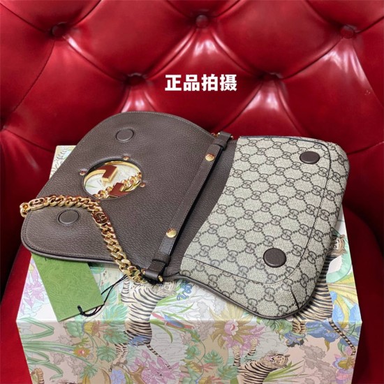 Gucci Blondie, Monogram, Brown, Model: 699268, Size: 28x16x4cm