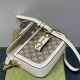 Gucci Horsebit 1955 Mini Bag, White, Monogram, Model: 658574, Size: 20.5x14.5x5.5cm