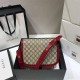 Gucci Horsebit 1955 Medium, 25, Red, Monogram, Model: 602204, Size: 25x18x8cm